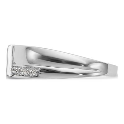 14K White Gold 1/7 ct tw Diamond Trio Wedding Band – view 3