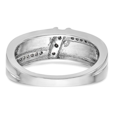 14K White Gold 1/7 ct tw Diamond Trio Wedding Band – view 5