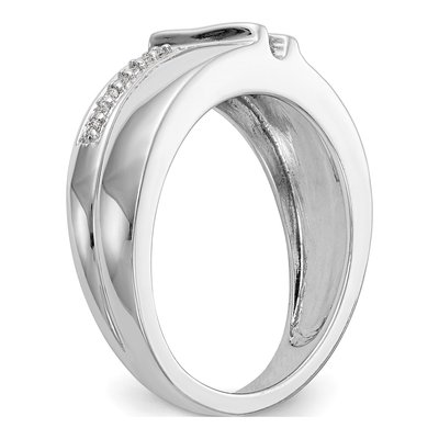 14K White Gold 1/7 ct tw Diamond Trio Wedding Band – view 6