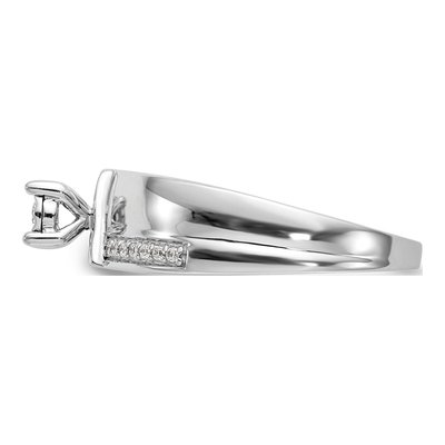 14K White Gold Diamond Trio Ring Semi-Mount – view 3