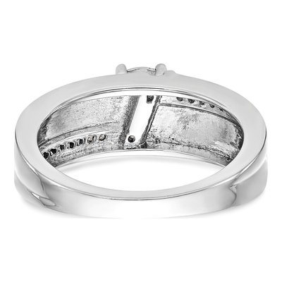 14K White Gold Diamond Trio Ring Semi-Mount – view 5