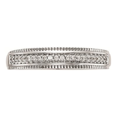 14K White Gold 1/10 ct tw Diamond Trio Wedding Band – view 4