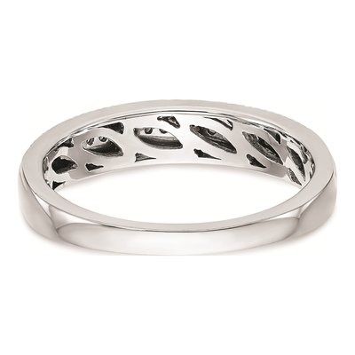 14K White Gold 1/10 ct tw Diamond Trio Wedding Band – view 5