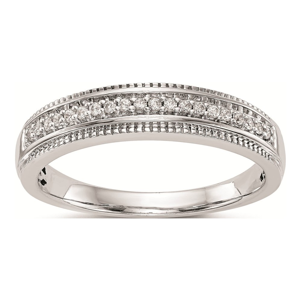 14k White Gold Diamond Trio Wedding Band