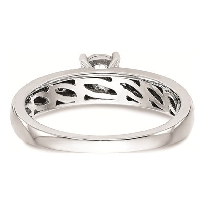 14K White Gold Diamond Trio Engagement Ring Semi-Mount – view 5