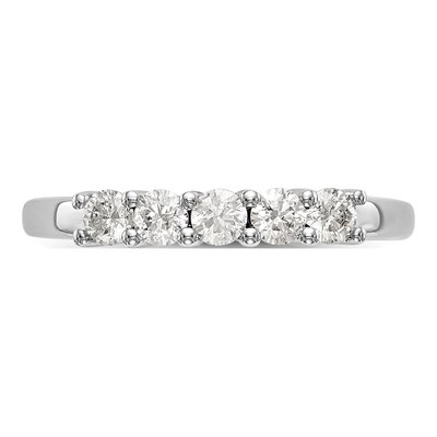 14K White Gold 1 ct tw Lab-Grown Diamond 5-Stone Ring – view 5