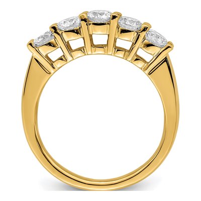14K Yellow Gold 1 1/3 ct tw Lab-Grown Diamond 5-Stone Ring – view 3