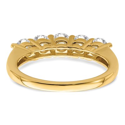 14K Yellow Gold 1 1/3 ct tw Lab-Grown Diamond 5-Stone Ring – view 6
