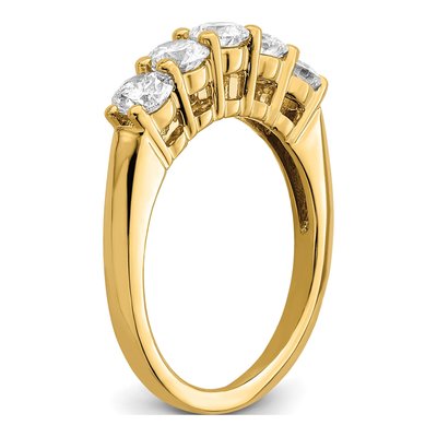 14K Yellow Gold 1 1/3 ct tw Lab-Grown Diamond 5-Stone Ring – view 7