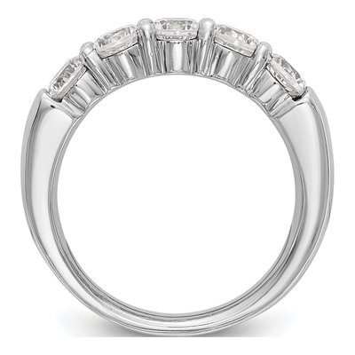 14K White Gold 1 ct tw Lab-Grown Diamond 5-Stone Wedding Band – view 4