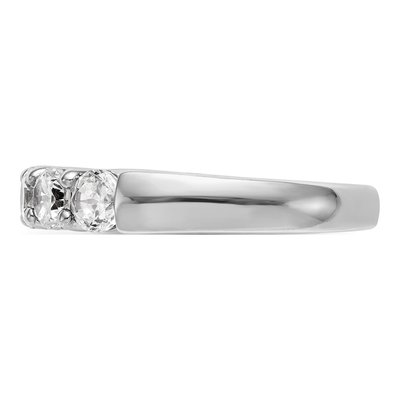 14K White Gold 1 ct tw Lab-Grown Diamond 5-Stone Wedding Band – view 5
