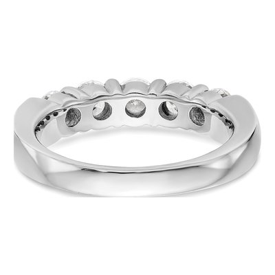 14K White Gold 1 ct tw Lab-Grown Diamond 5-Stone Wedding Band – view 7