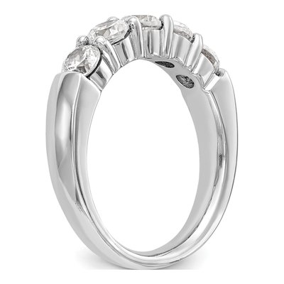 14K White Gold 1 ct tw Lab-Grown Diamond 5-Stone Wedding Band – view 8