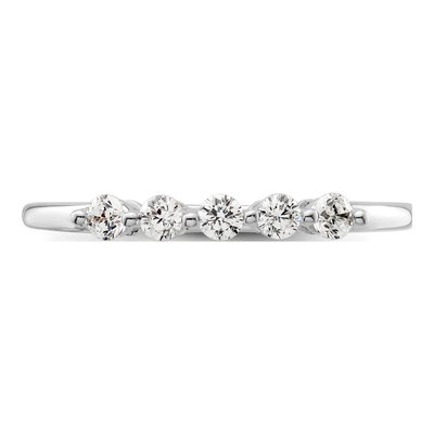 14K White Gold 1/4 ct tw Lab-Grown Diamond 5-Stone Ring – view 5