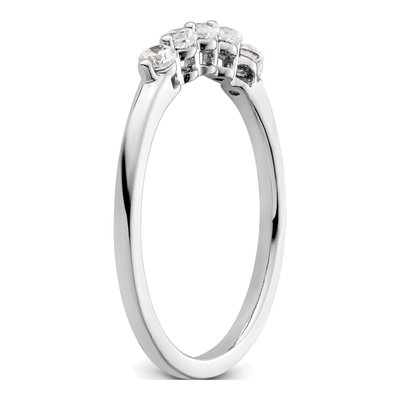14K White Gold 1/4 ct tw Lab-Grown Diamond 5-Stone Ring – view 7