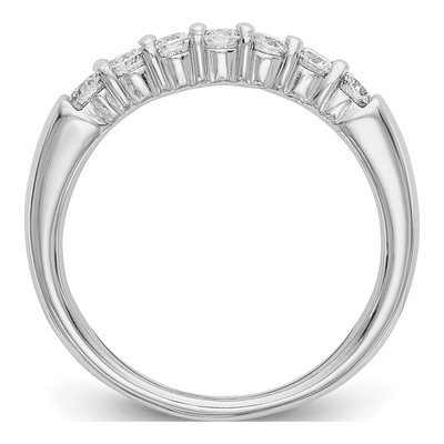 14K White Gold 3/4 ct tw Lab-Grown Diamond Seven Wedding Band – view 3