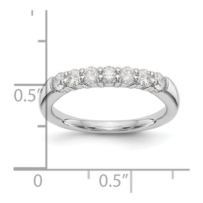 14K White Gold 3/4 ct tw Lab-Grown Diamond Seven Wedding Band – view 4