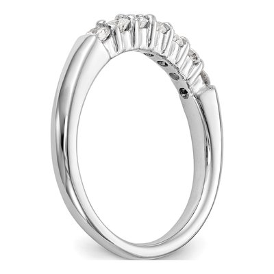 14K White Gold 3/4 ct tw Lab-Grown Diamond Seven Wedding Band – view 8
