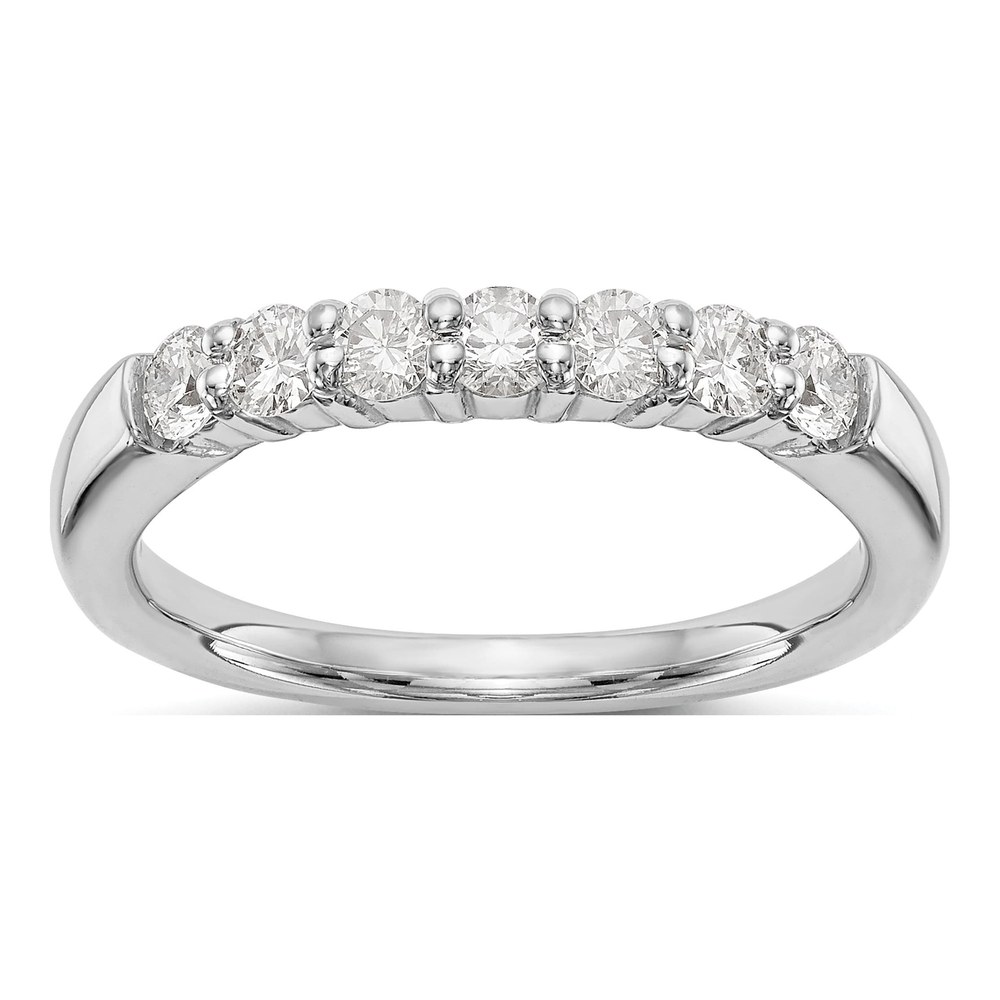 14K White Gold Lab Grown Diamond Seven Stone Band