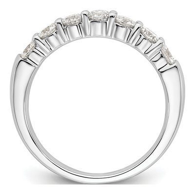 14K White Gold 1 ct tw Lab-Grown Diamond Seven-Stone Wedding Band – view 2
