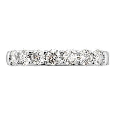 14K White Gold 1 ct tw Lab-Grown Diamond Seven-Stone Wedding Band – view 3