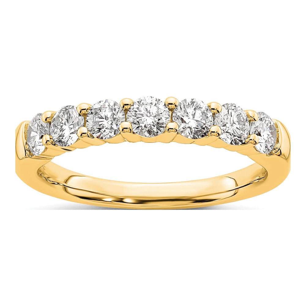 14K Yellow Gold 1.05 ct tw 7-Stone Diamond Wedding Band