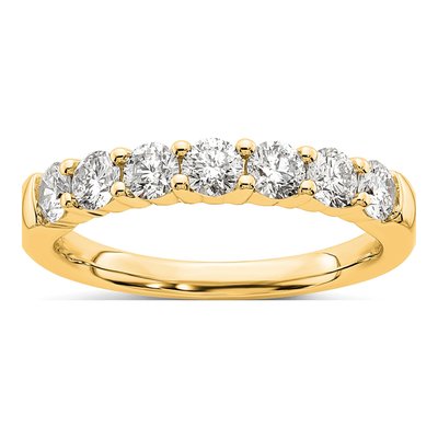 14K Yellow Gold 1.05 ct tw 7-Stone Diamond Wedding Band