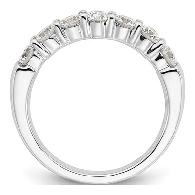14K White Gold 1 1/5 ct tw Lab-Grown Diamond Seven Fashion Wedding Band – view 3