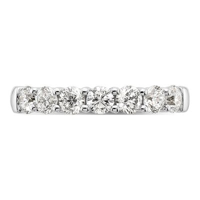 14K White Gold 1 1/5 ct tw Lab-Grown Diamond Seven Fashion Wedding Band – view 4