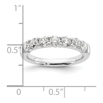 14K White Gold 1 1/5 ct tw Lab-Grown Diamond Seven Fashion Wedding Band – view 5
