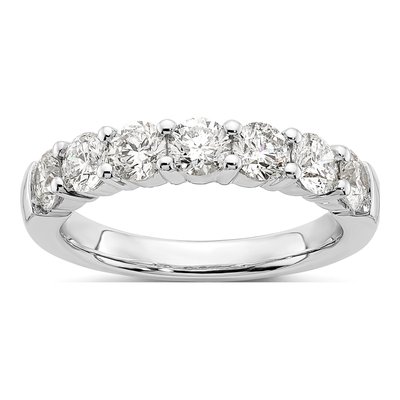 14K White Gold 1 5/8 ct tw Lab-Grown Diamond Anniversary Wedding Band