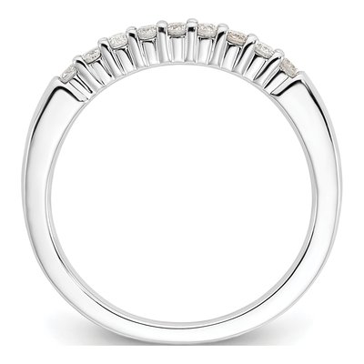 14K White Gold 1/5 ct tw Lab-Grown Diamond Nine Fashion Wedding Band – view 2