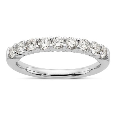 14K White Gold 3/4 ct tw Lab-Grown Diamond Fashion Wedding Band