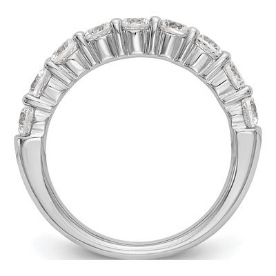 14K White Gold 1 ct tw Lab-Grown Diamond Nine Wedding Band – view 2