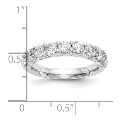 14K White Gold 1 ct tw Lab-Grown Diamond Nine Wedding Band – view 3