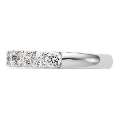 14K White Gold 1 ct tw Lab-Grown Diamond Nine Wedding Band – view 4