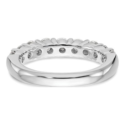 14K White Gold 1 ct tw Lab-Grown Diamond Nine Wedding Band – view 6