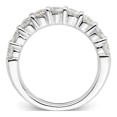 14K White Gold 1 5/8 ct tw Lab-Grown Diamond Nine-Stone Wedding Band – view 3