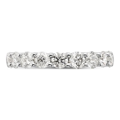 14K White Gold 1 5/8 ct tw Lab-Grown Diamond Nine-Stone Wedding Band – view 4
