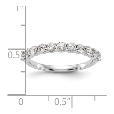 14K White Gold 3/4 ct tw Lab-Grown Diamond Eleven Wedding Band – view 4
