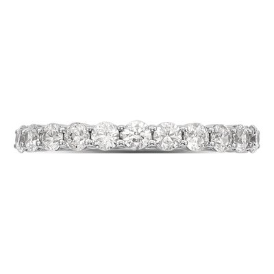 14K White Gold 3/4 ct tw Lab-Grown Diamond Eleven Wedding Band – view 6
