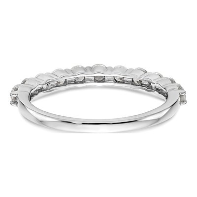 14K White Gold 3/4 ct tw Lab-Grown Diamond Eleven Wedding Band – view 7