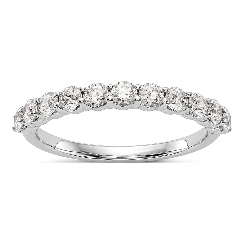14K White Gold 3/4 ct tw Lab-Grown Diamond Eleven Wedding Band