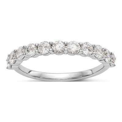 14K White Gold 1 ct tw Lab-Grown Diamond Wedding Band