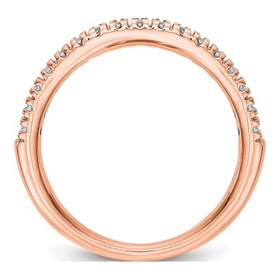 14K Rose Gold 1/4 ct tw Lab-Grown Diamond Wedding Band – view 3