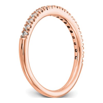 14K Rose Gold 1/4 ct tw Lab-Grown Diamond Wedding Band – view 7