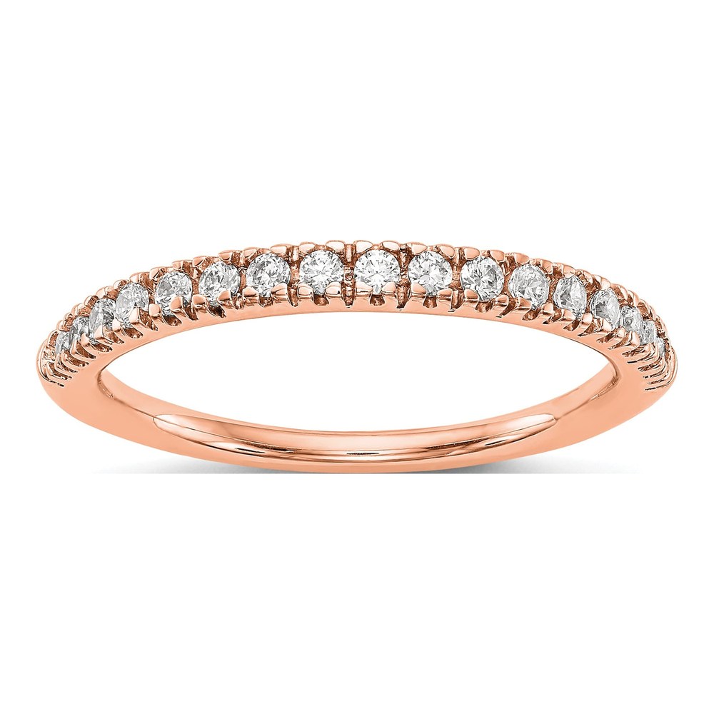 14K Rose Gold 1/4 ct tw Lab-Grown Diamond Wedding Band