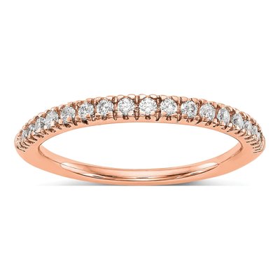 14K Rose Gold 1/4 ct tw Lab-Grown Diamond Wedding Band