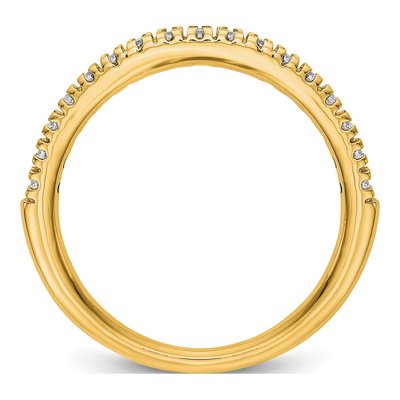 14K Yellow Gold 1/4 ct tw Lab-Grown Diamond Wedding Band – view 3