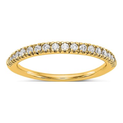 14K Yellow Gold 1/4 ct tw Lab-Grown Diamond Wedding Band